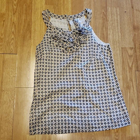 J. Crew Tops - J Crew cotton print sleeveless top sz 0
